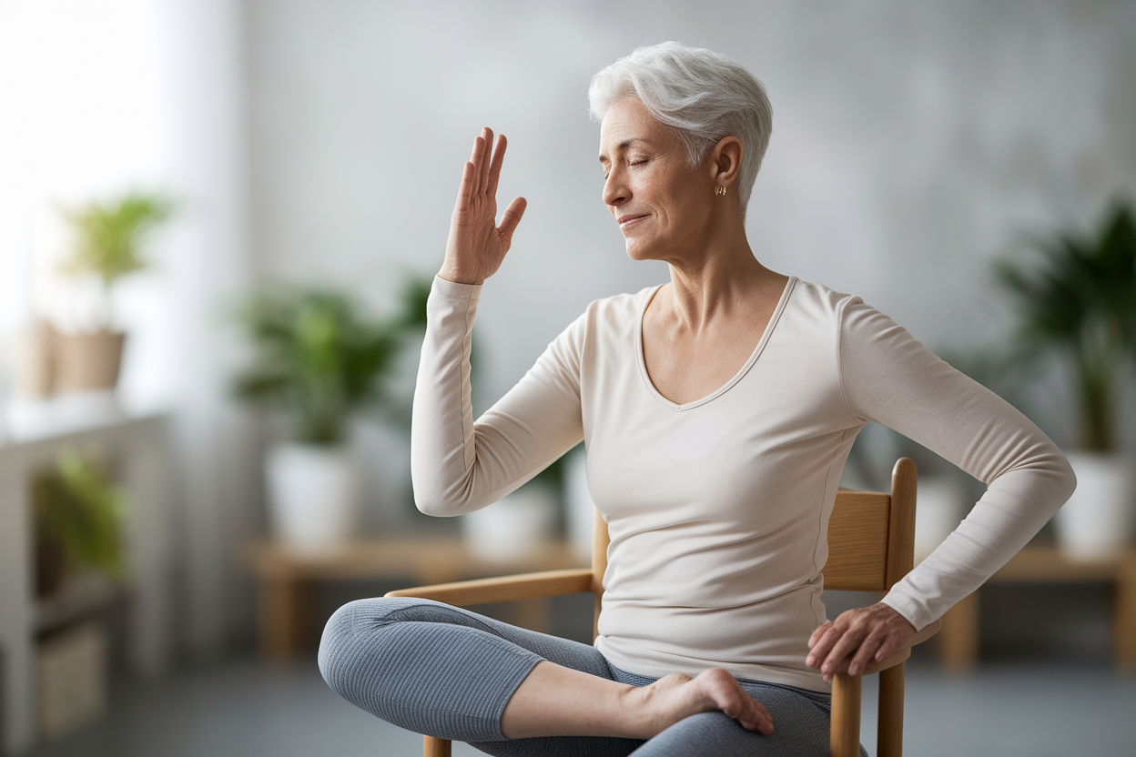 Yoga sur Chaise pour Seniors : Programme Complet 28 Jours + PDF Gratuit