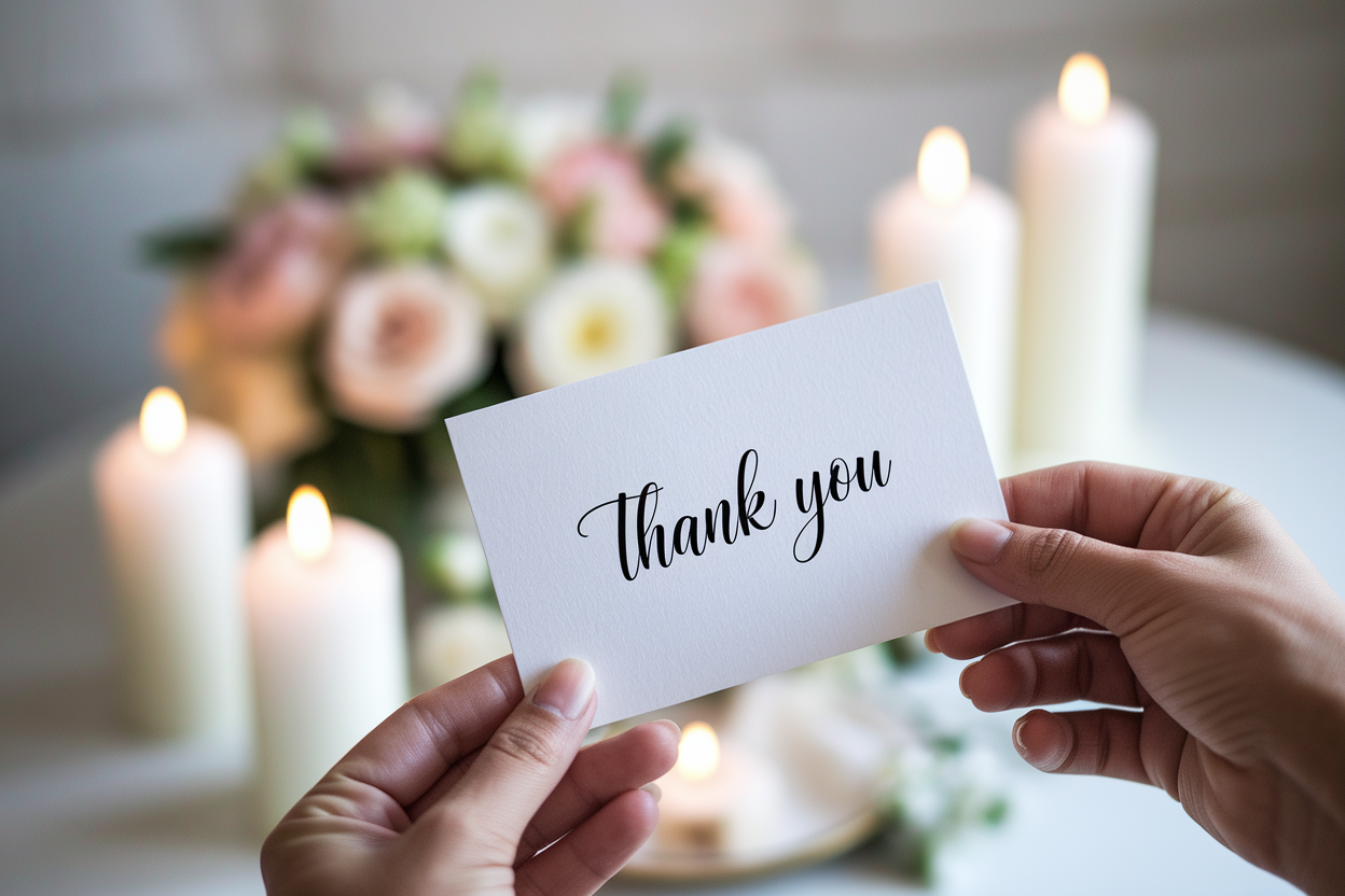 main-carte-remerciement-fleurs-bougies